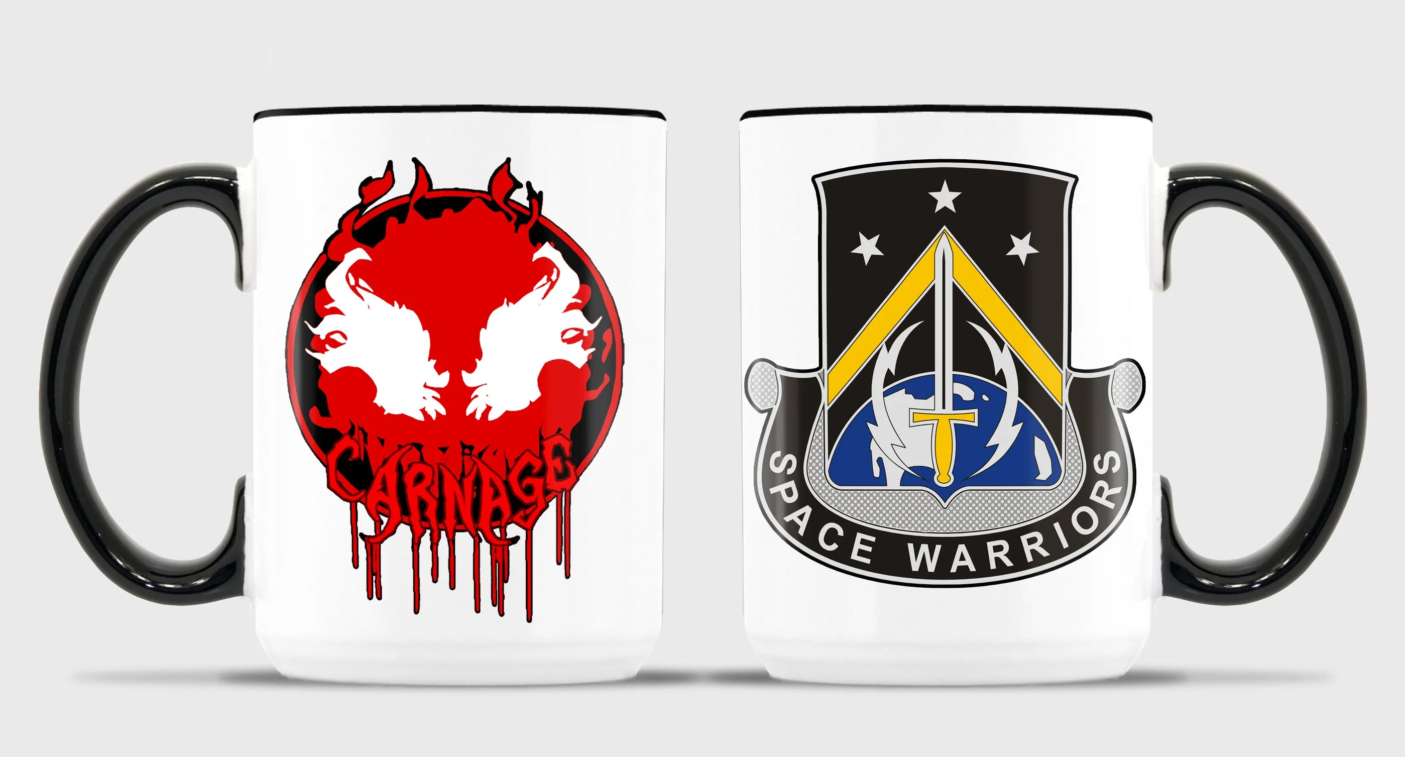 15 oz Coffee Mug- All White or White with Black Trim