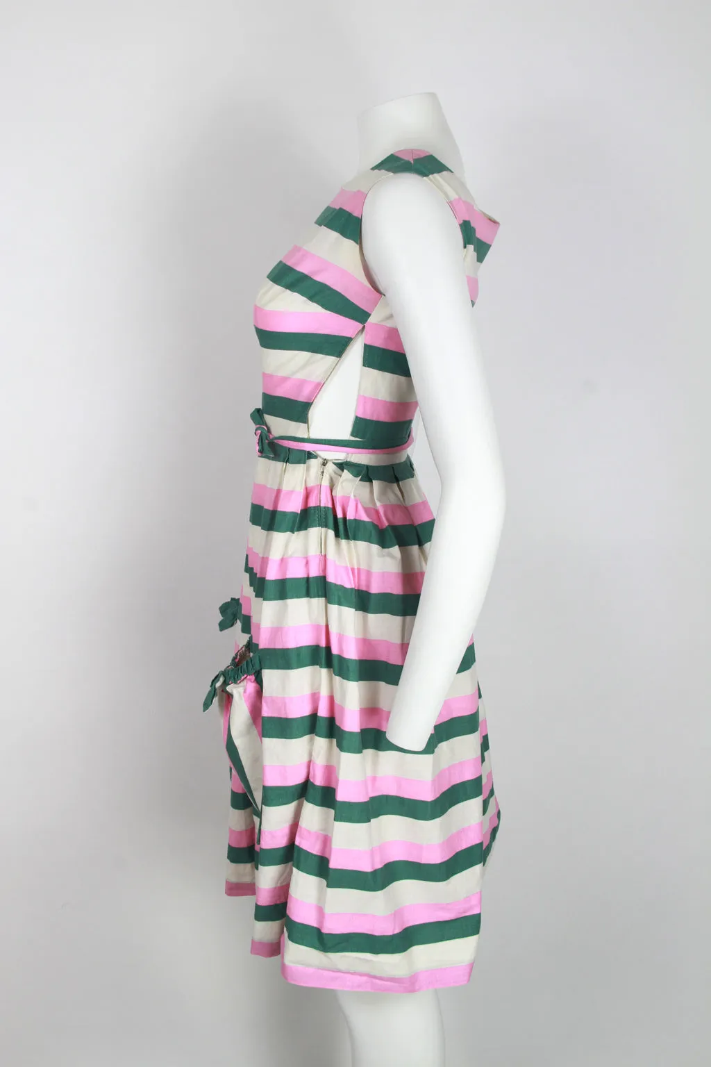 50s Candy striped cotton dress - XS