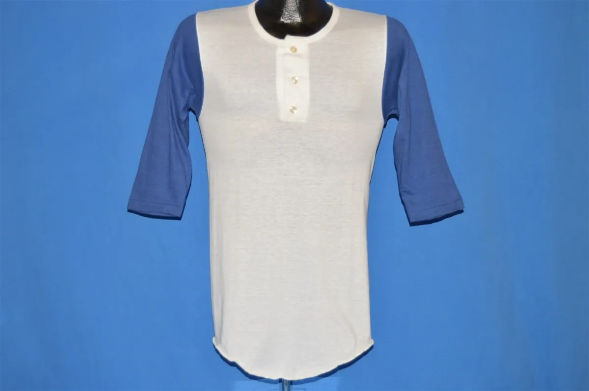 70s Russell Athletic Deadstock Royal Blue Henley t-shirt Extra Small