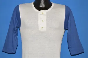 70s Russell Athletic Deadstock Royal Blue Henley t-shirt Extra Small