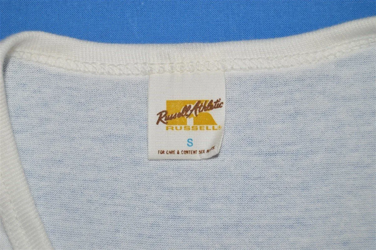 70s Russell Athletic Deadstock Royal Blue Henley t-shirt Extra Small