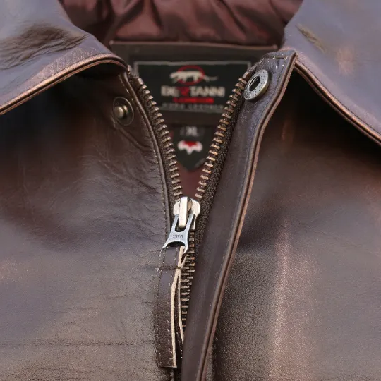 A2 Bomber Men's AIR Force Style Flight Jacket Real Leather Vintage Distressed Brown
