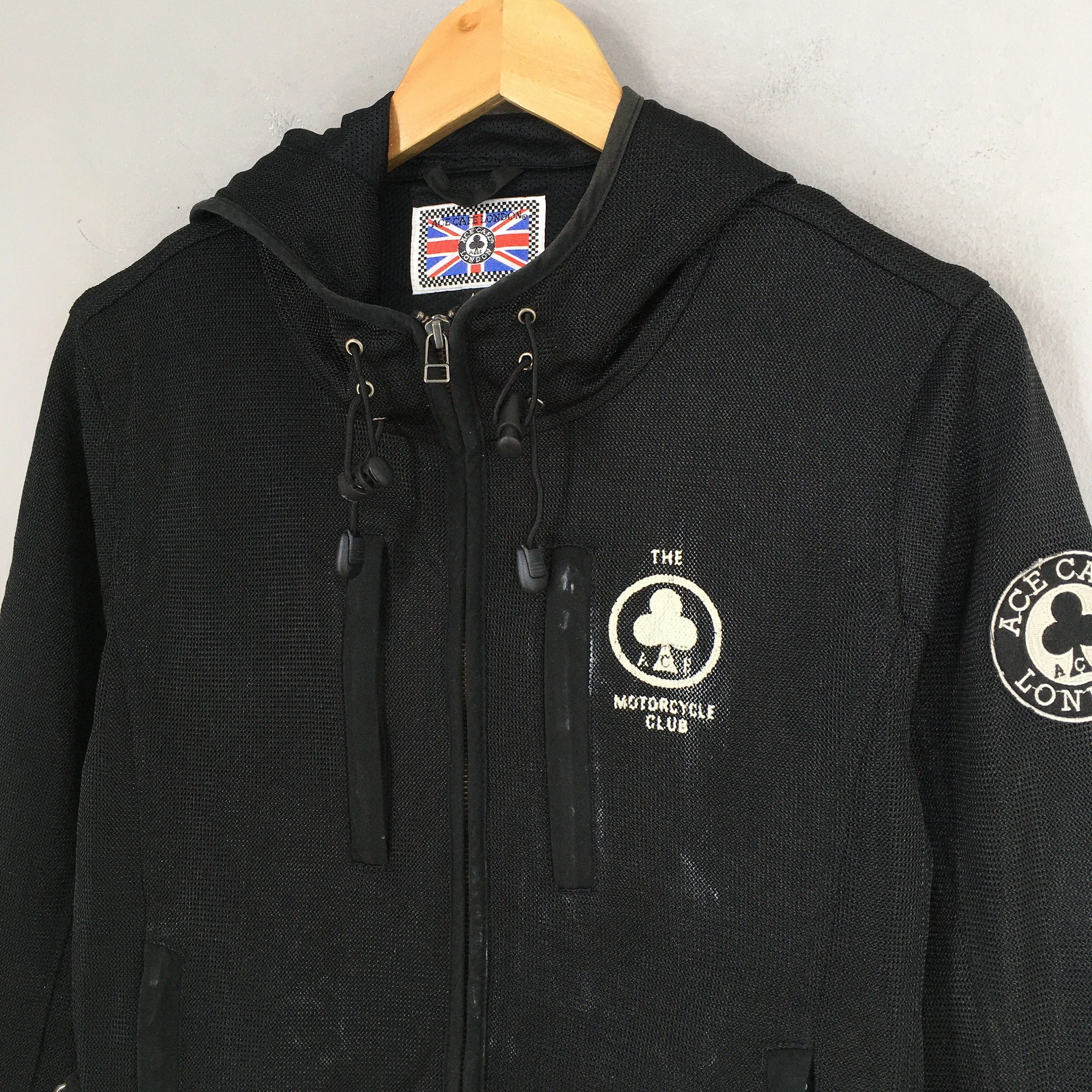 Ace Motorcycle Club Hoodie Black Jacket Medium