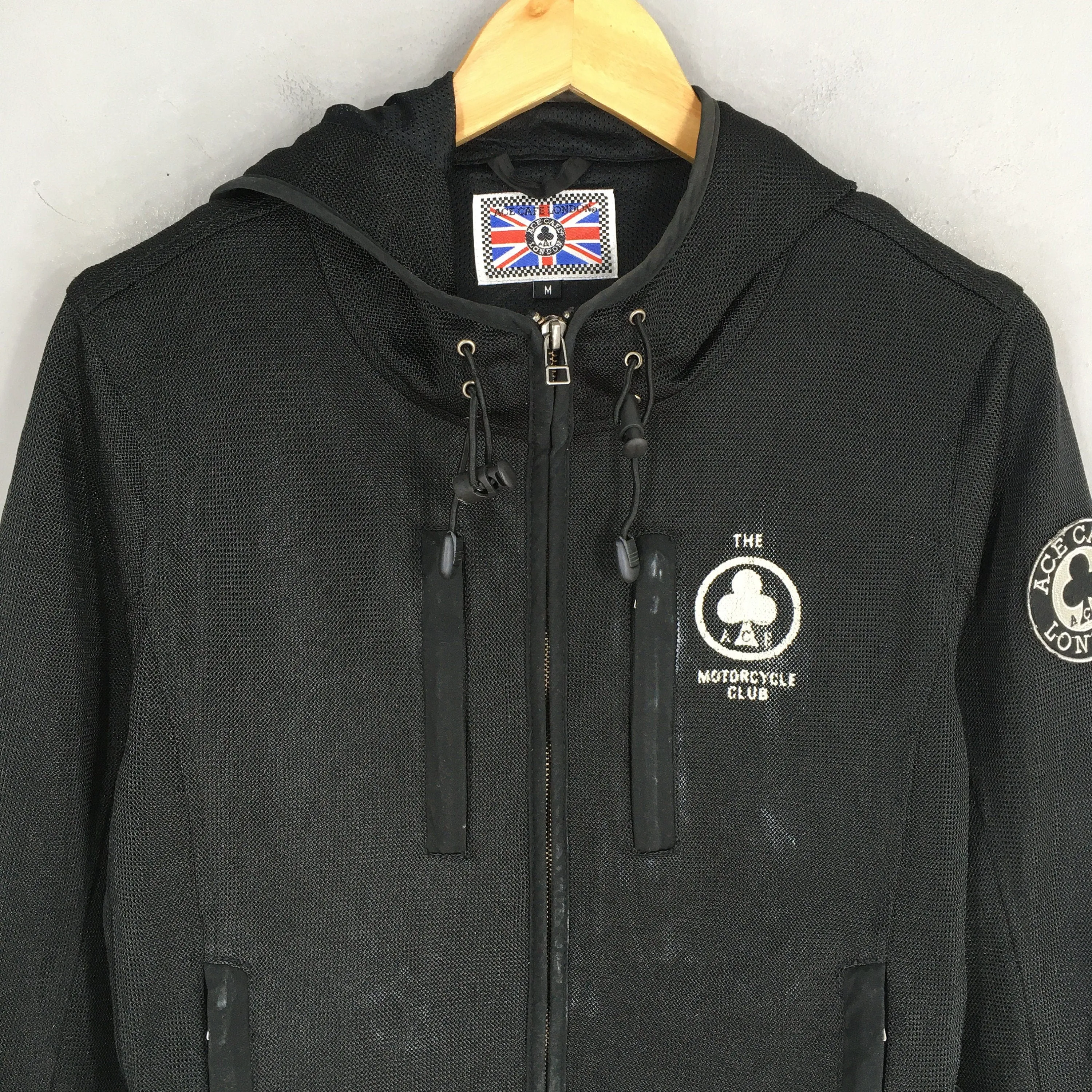 Ace Motorcycle Club Hoodie Black Jacket Medium