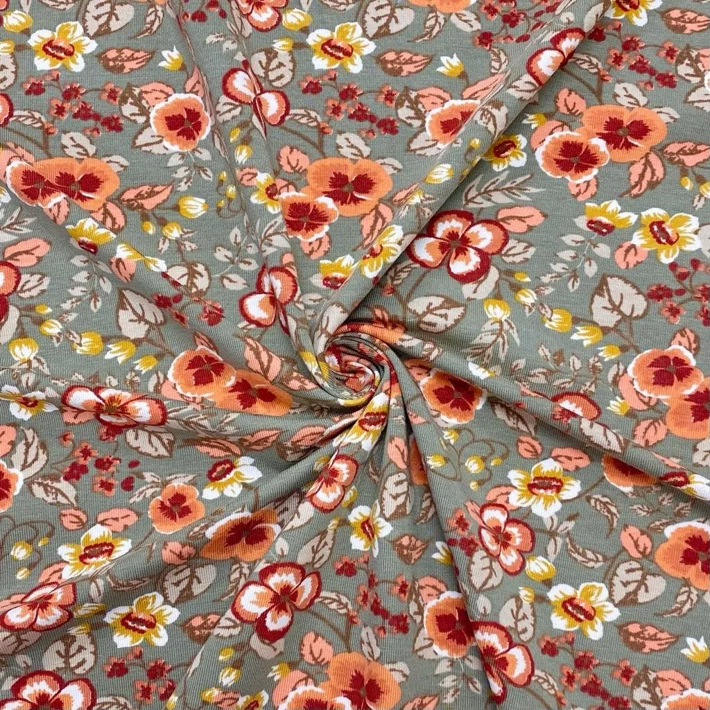 All Over Bloom Modal Jersey Fabric