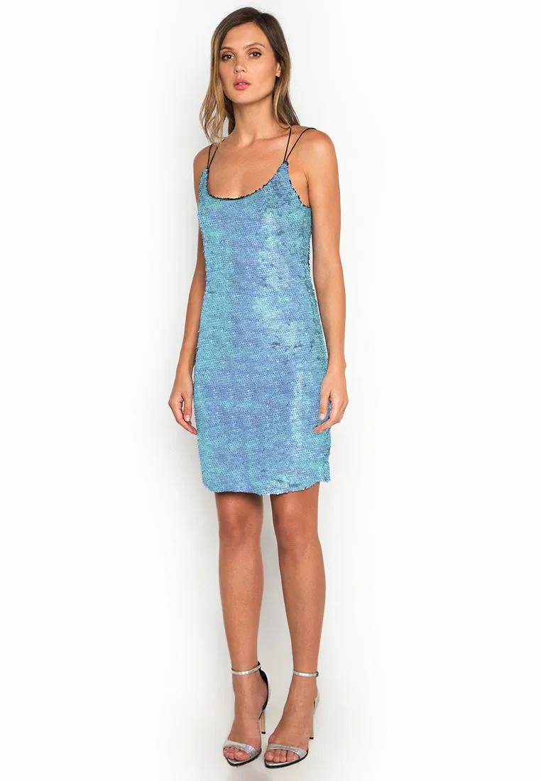 Aqua Sequin Dress