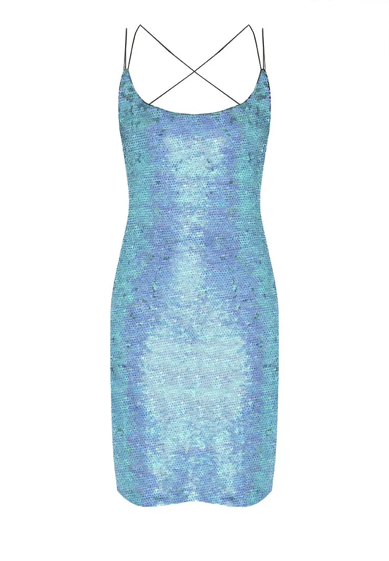 Aqua Sequin Dress