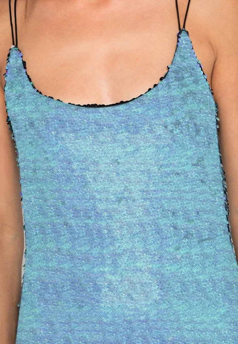 Aqua Sequin Dress