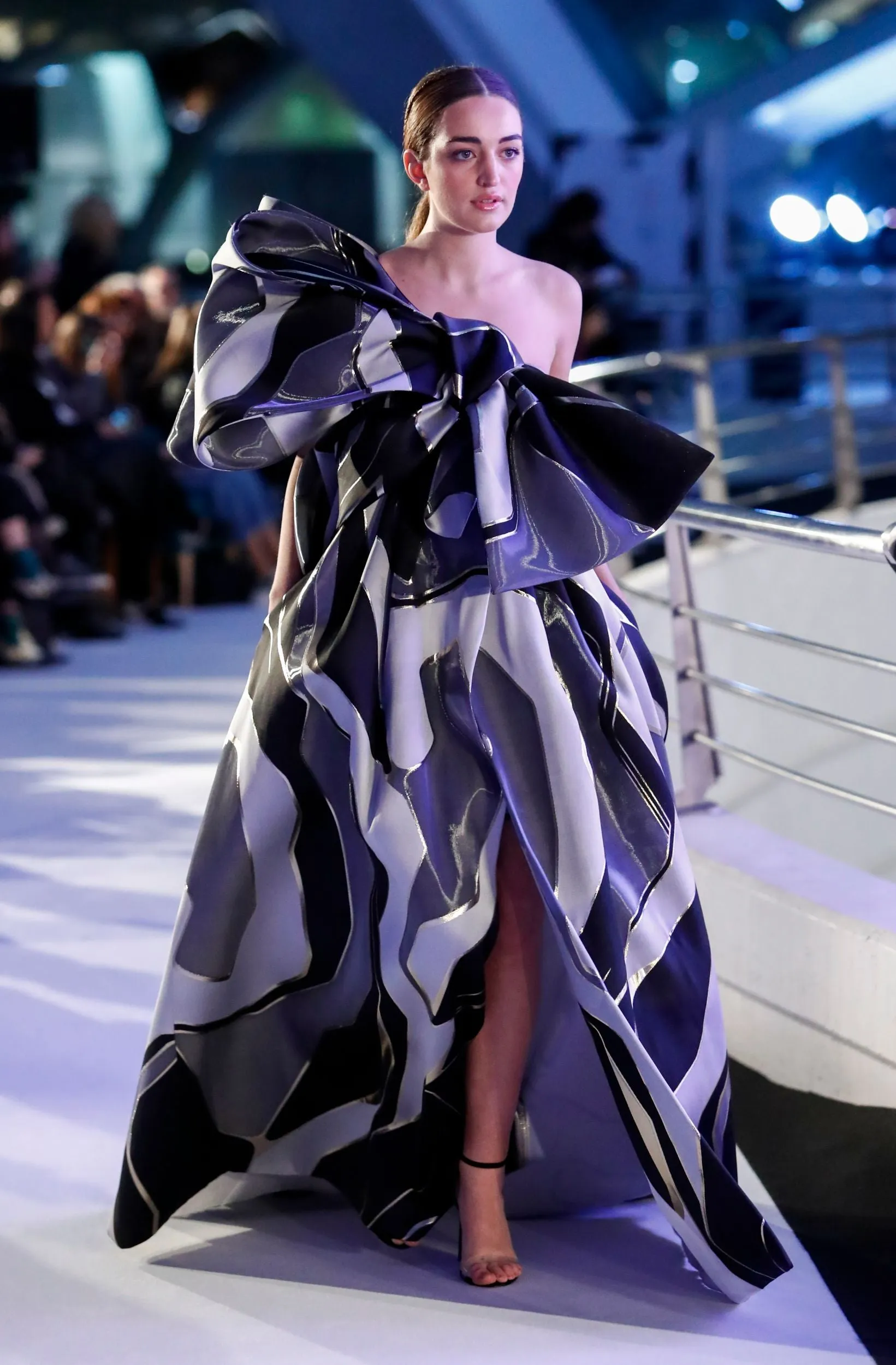 Asymmetric A-line Dress with Bow