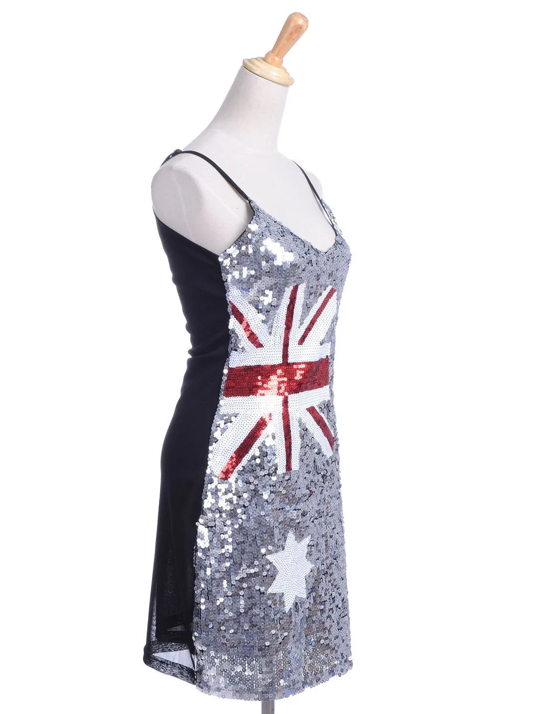 Australian Flag Sequin Slip Dress