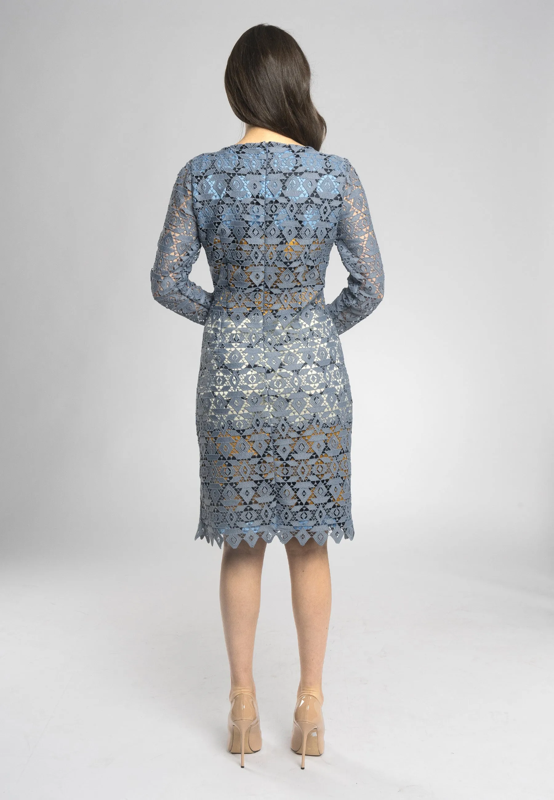 Azzurra Lace Sheath Dress - Modern Style and Femininity in One Stunning Silhouette