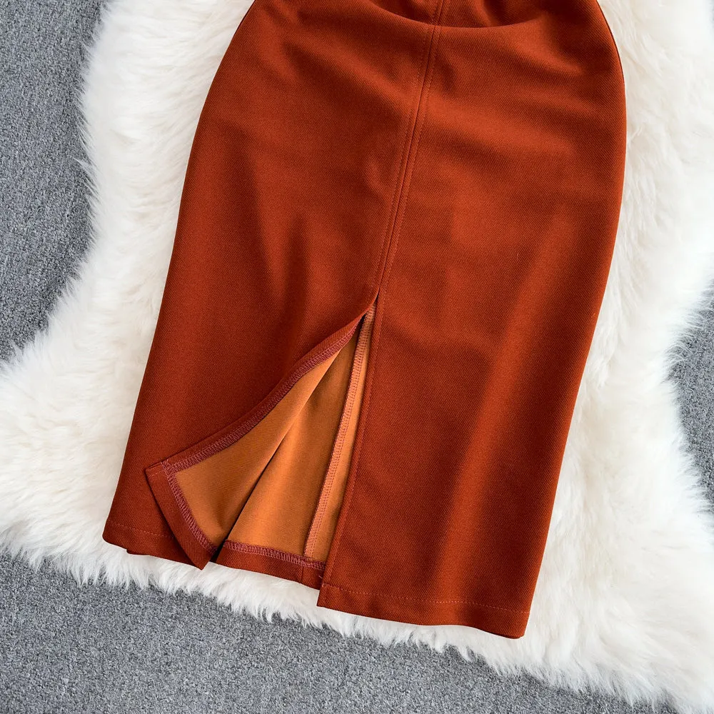 Backless Slimming Hip-wrapping Dress