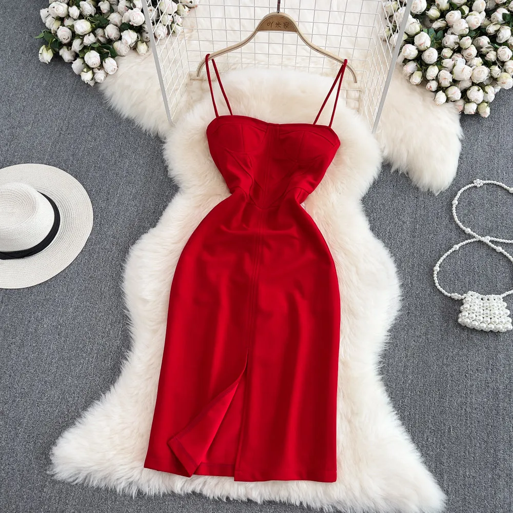 Backless Slimming Hip-wrapping Dress