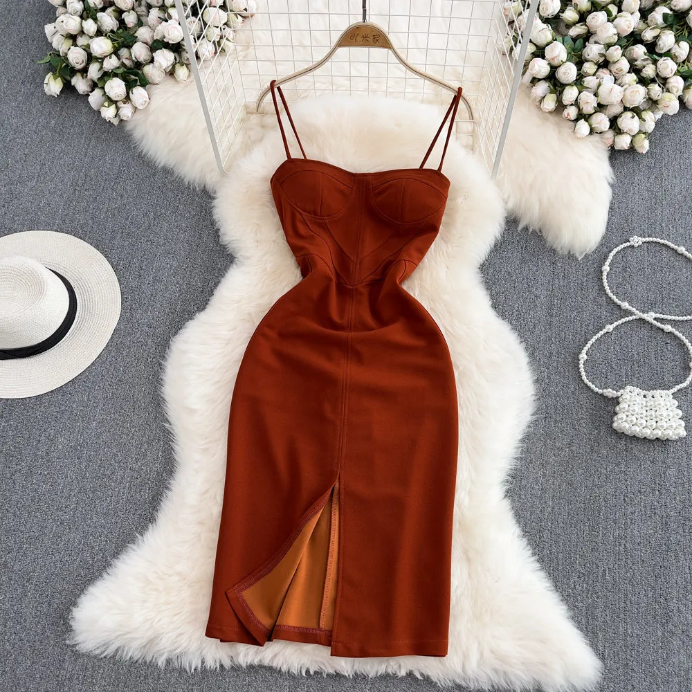 Backless Slimming Hip-wrapping Dress