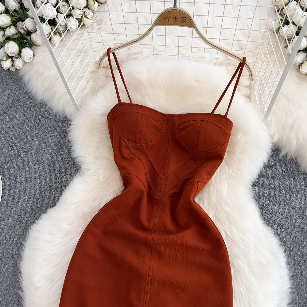 Backless Slimming Hip-wrapping Dress