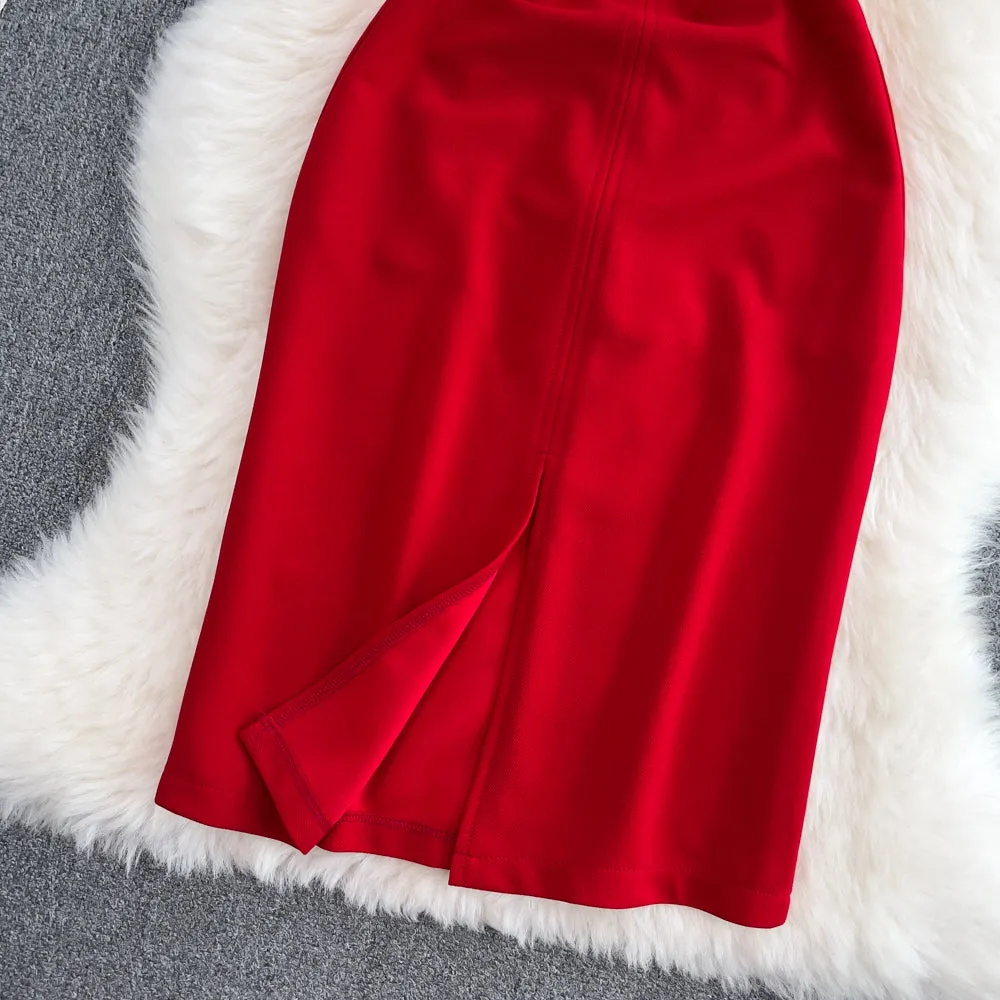 Backless Slimming Hip-wrapping Dress