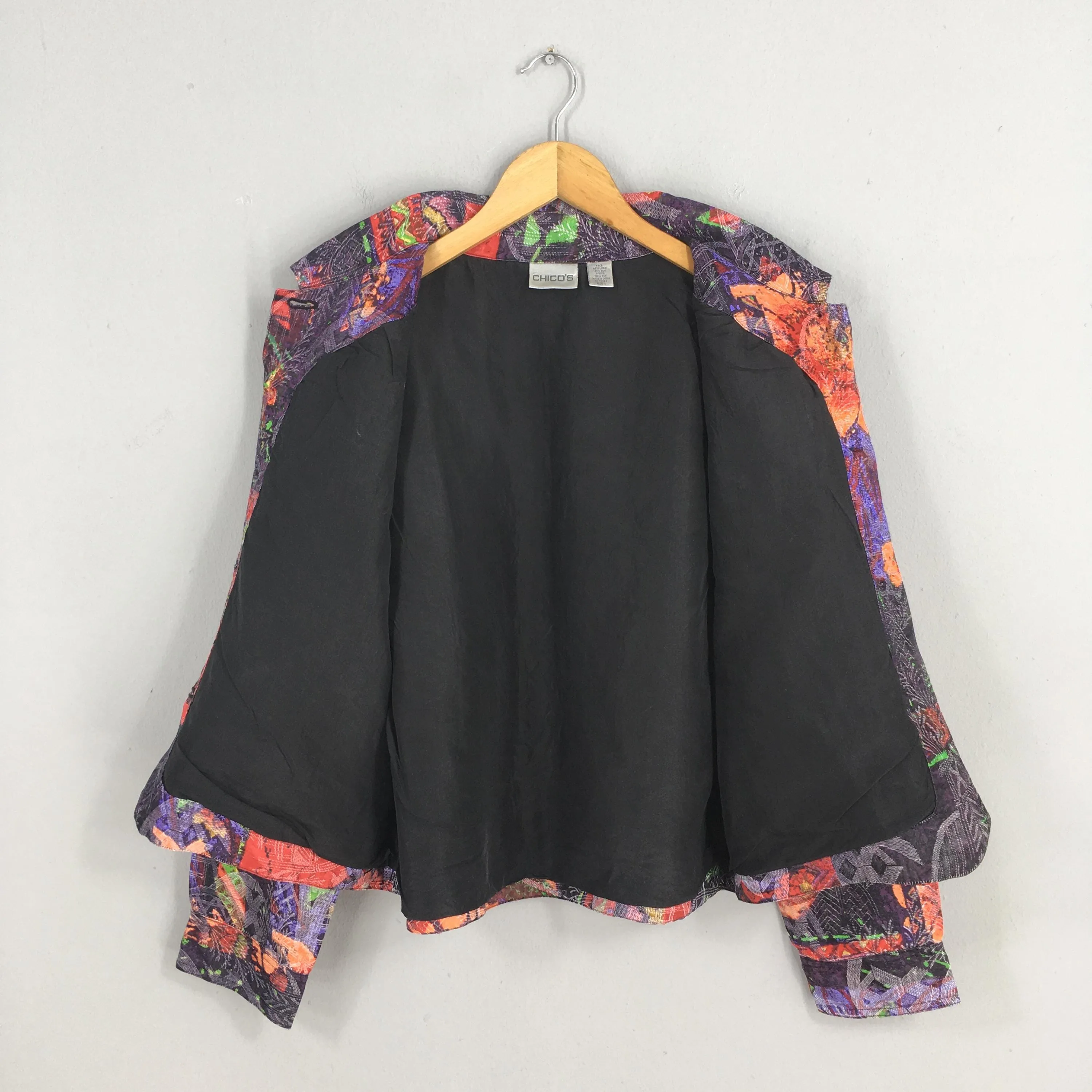 Baroque Abstract Psychedelic Multicolor Jacket Small