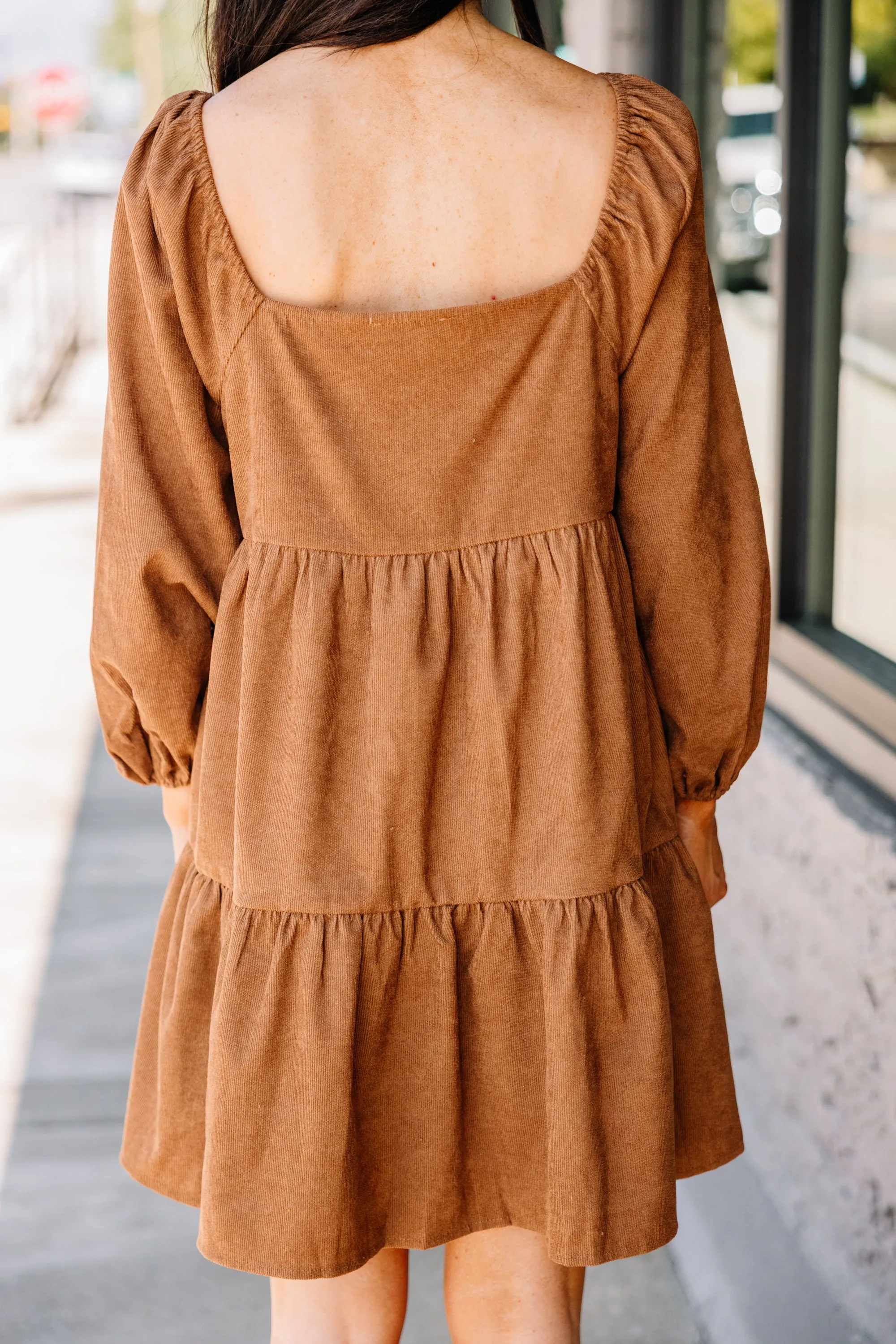 Be The One Brown Corduroy Mini Dress