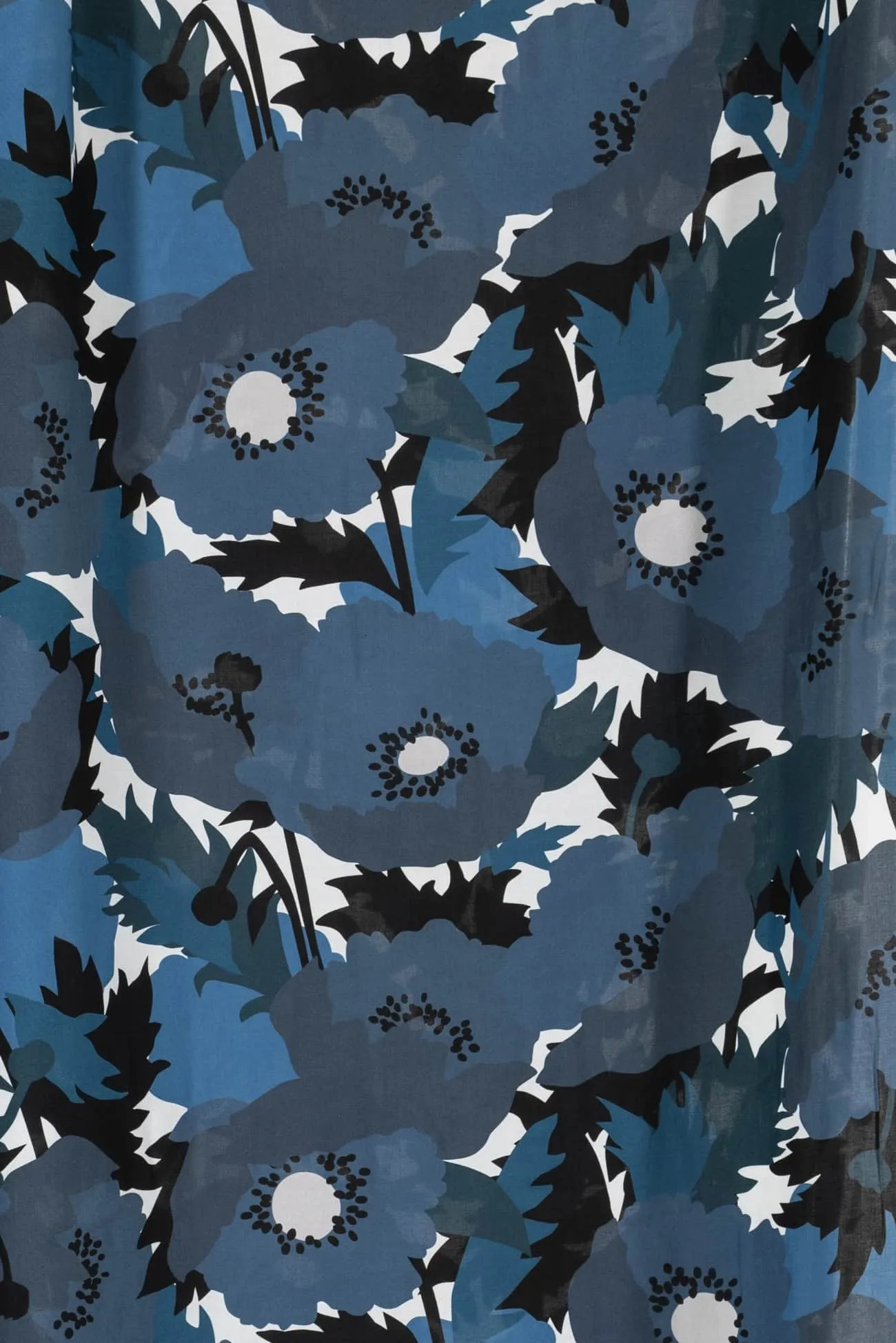 Blue Poppies Modal/Rayon Woven