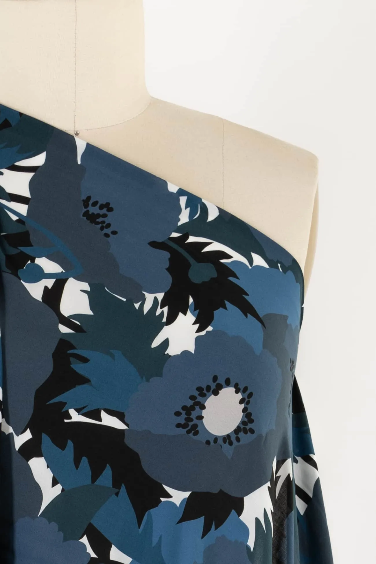 Blue Poppies Modal/Rayon Woven