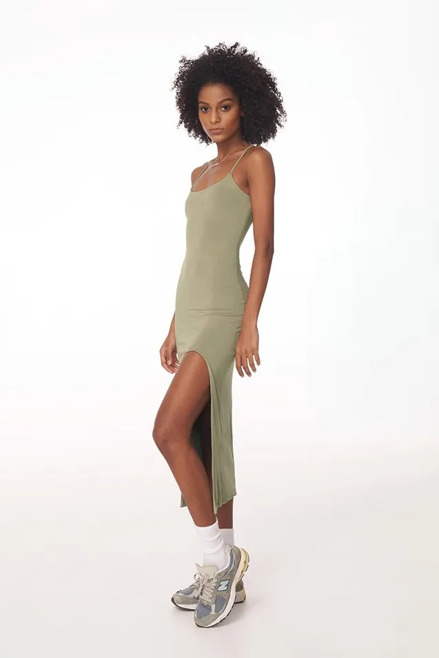 Bra-free Backless Slip Dress