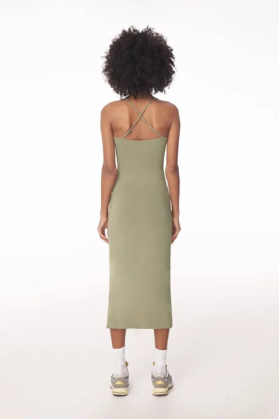 Bra-free Backless Slip Dress