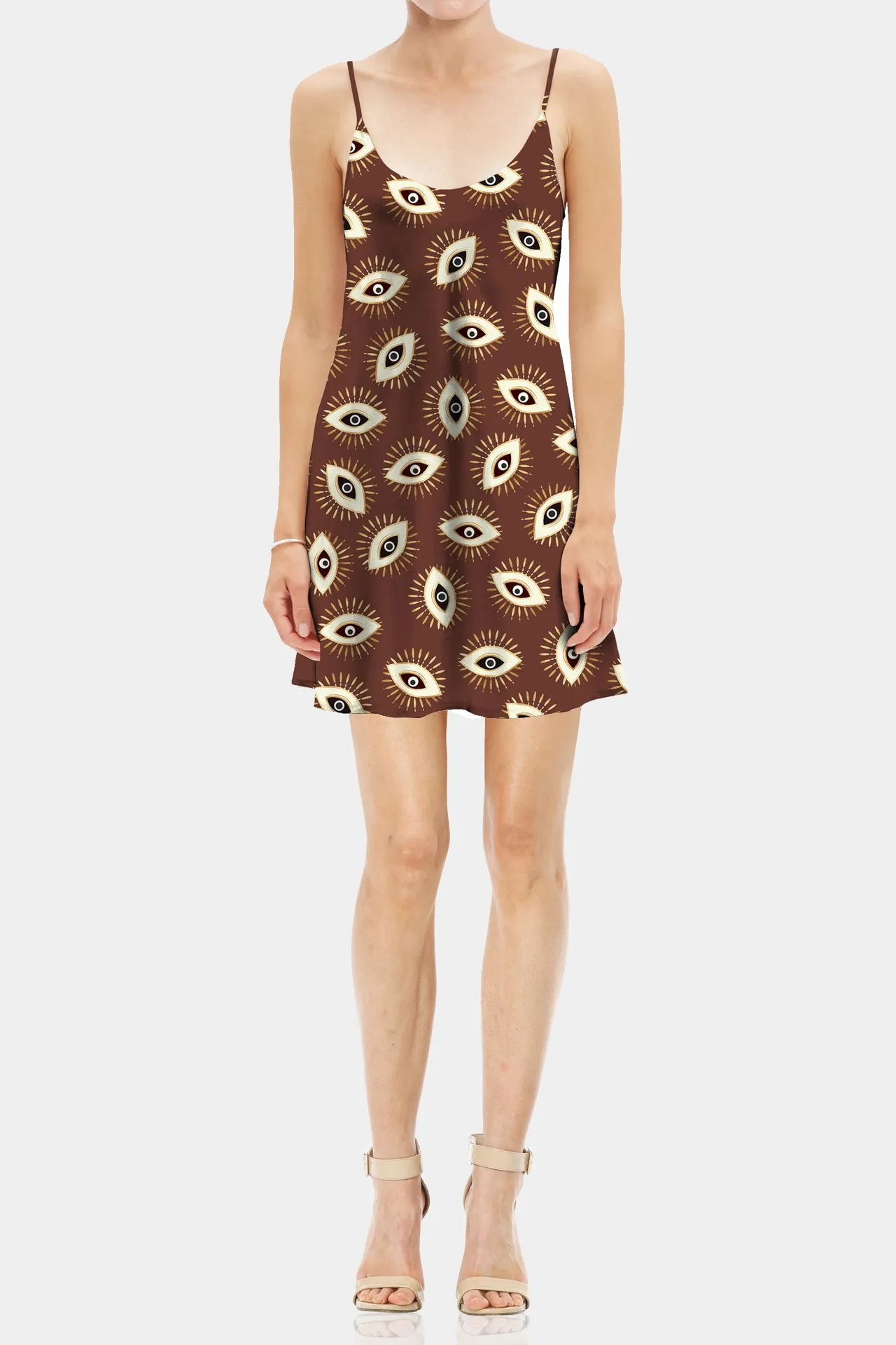 Brown Cami Slip Dress