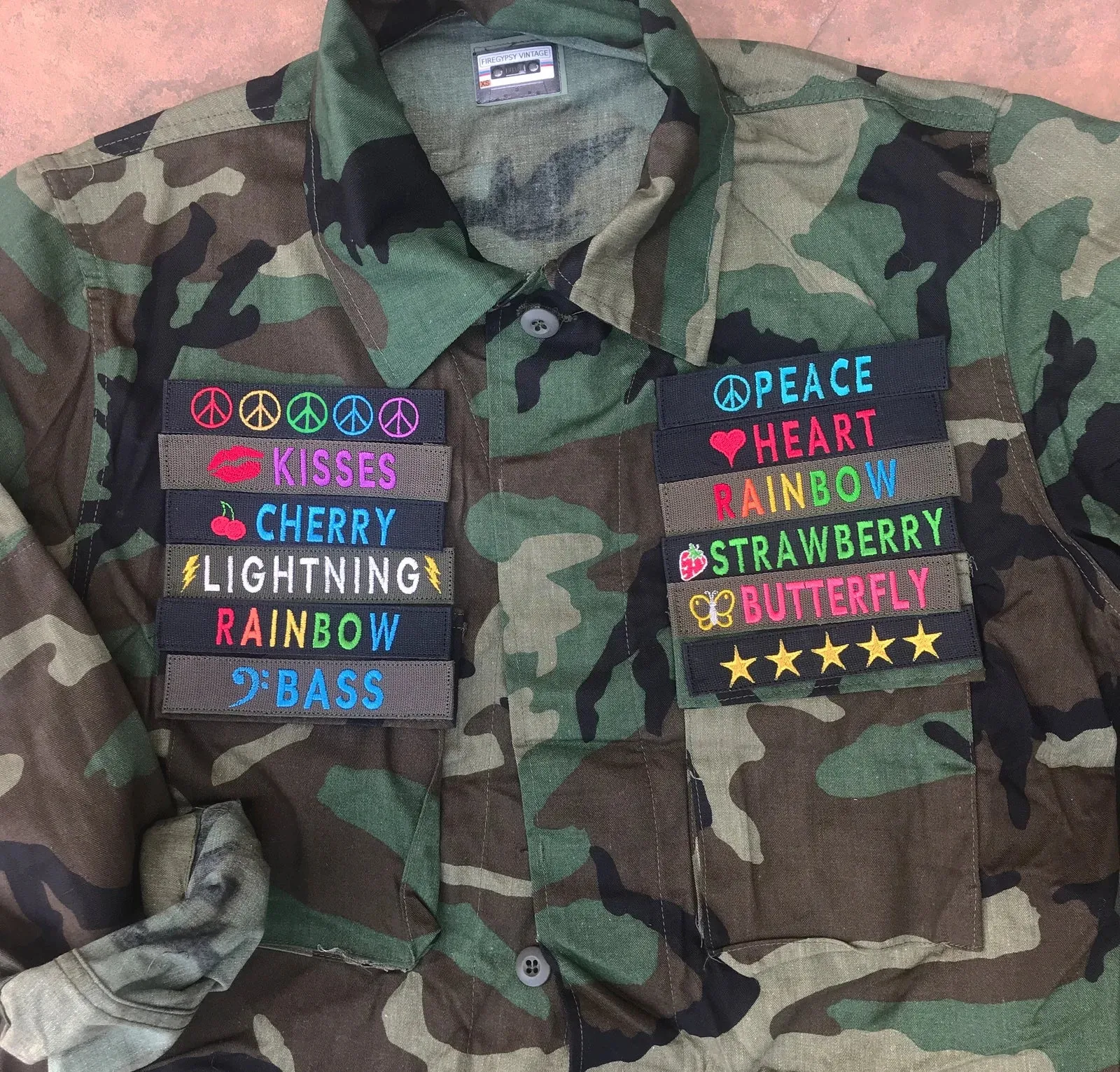 Camo Jacket Vintage Army Jacket Reclaimed Military Button Down Shirt Jacket ALL SIZES