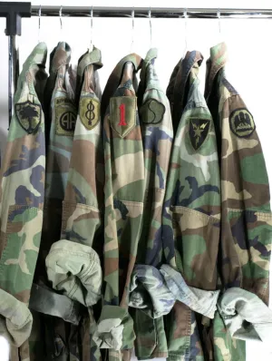 Camo Jacket Vintage Army Jacket Reclaimed Military Button Down Shirt Jacket ALL SIZES