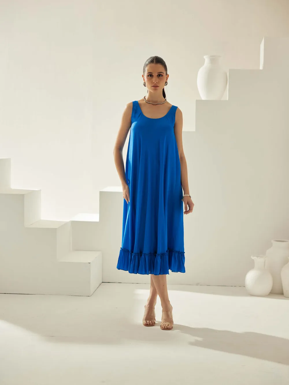 Cobalt Blue Midi Dress
