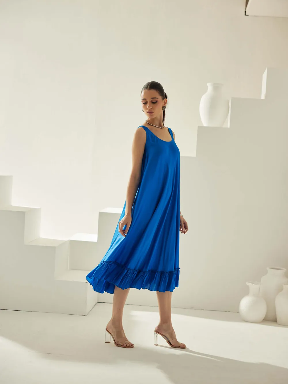 Cobalt Blue Midi Dress