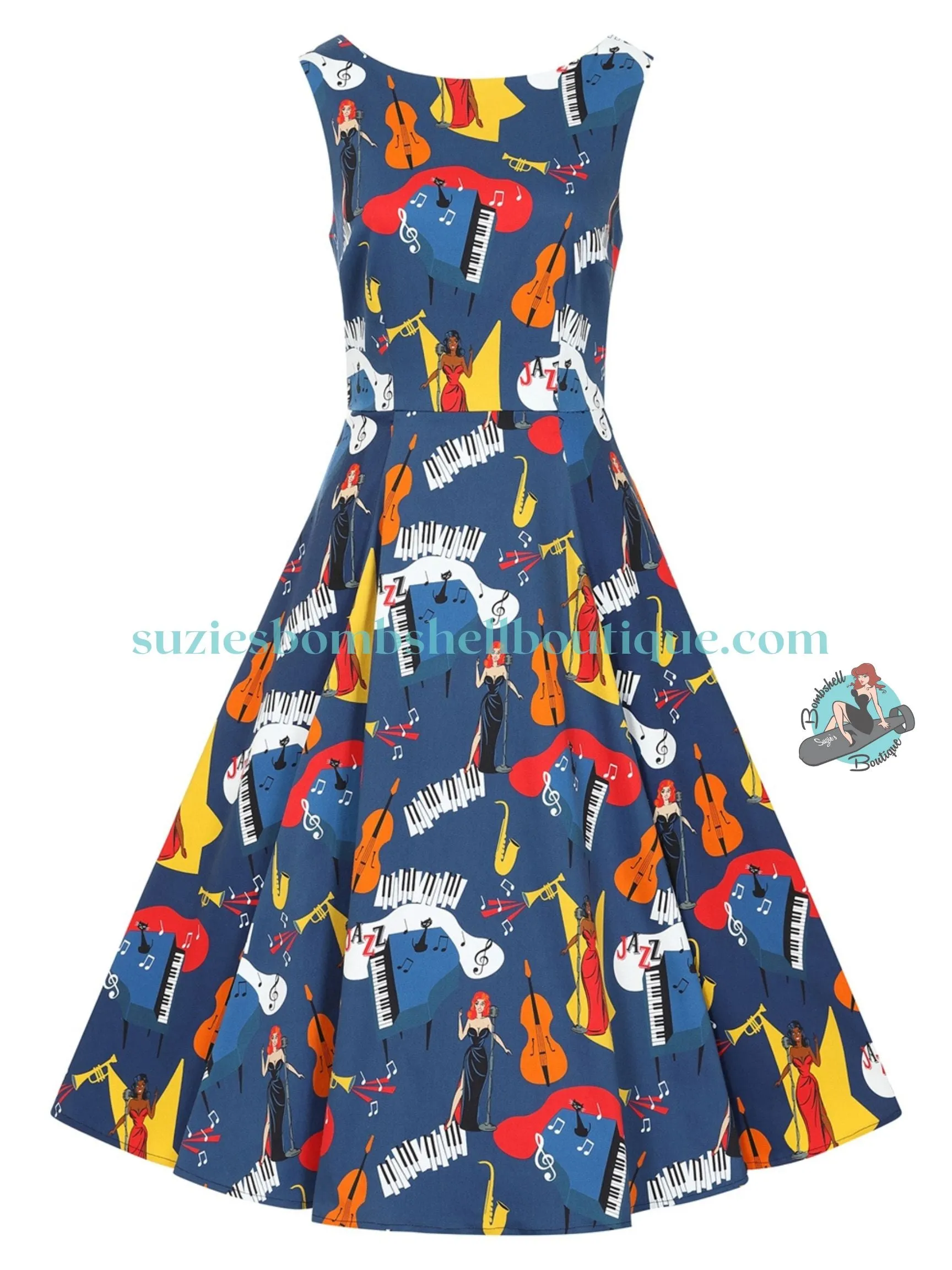 Collectif Frances Jazz Swing Dress