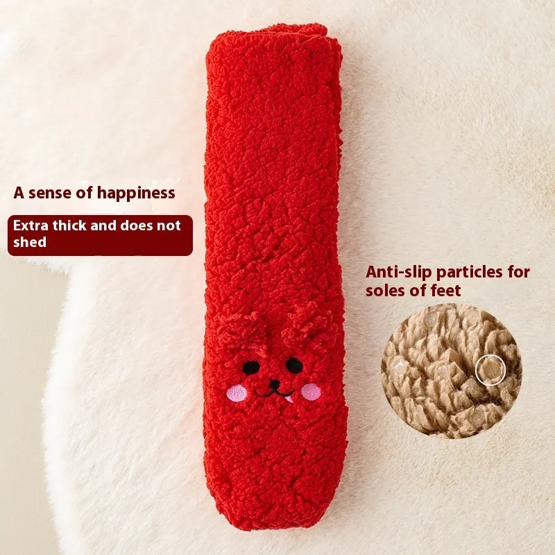 Coral Velvet Winter Floor Socks (Thick & Warm)- Fashionzapp