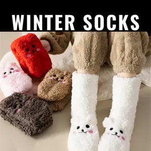 Coral Velvet Winter Floor Socks (Thick & Warm)- Fashionzapp