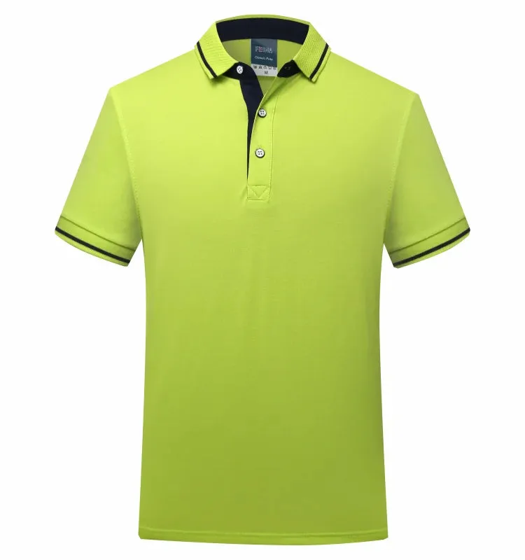 Custom Logo Summer Polo Shirt Short Sleeve Eye Catching Embroidered Text DIY Pattern for Shirt
