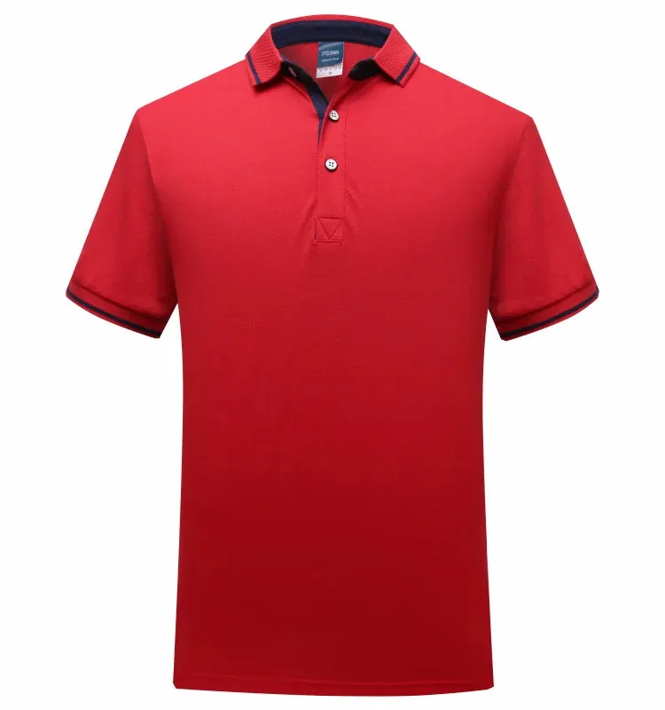 Custom Logo Summer Polo Shirt Short Sleeve Eye Catching Embroidered Text DIY Pattern for Shirt