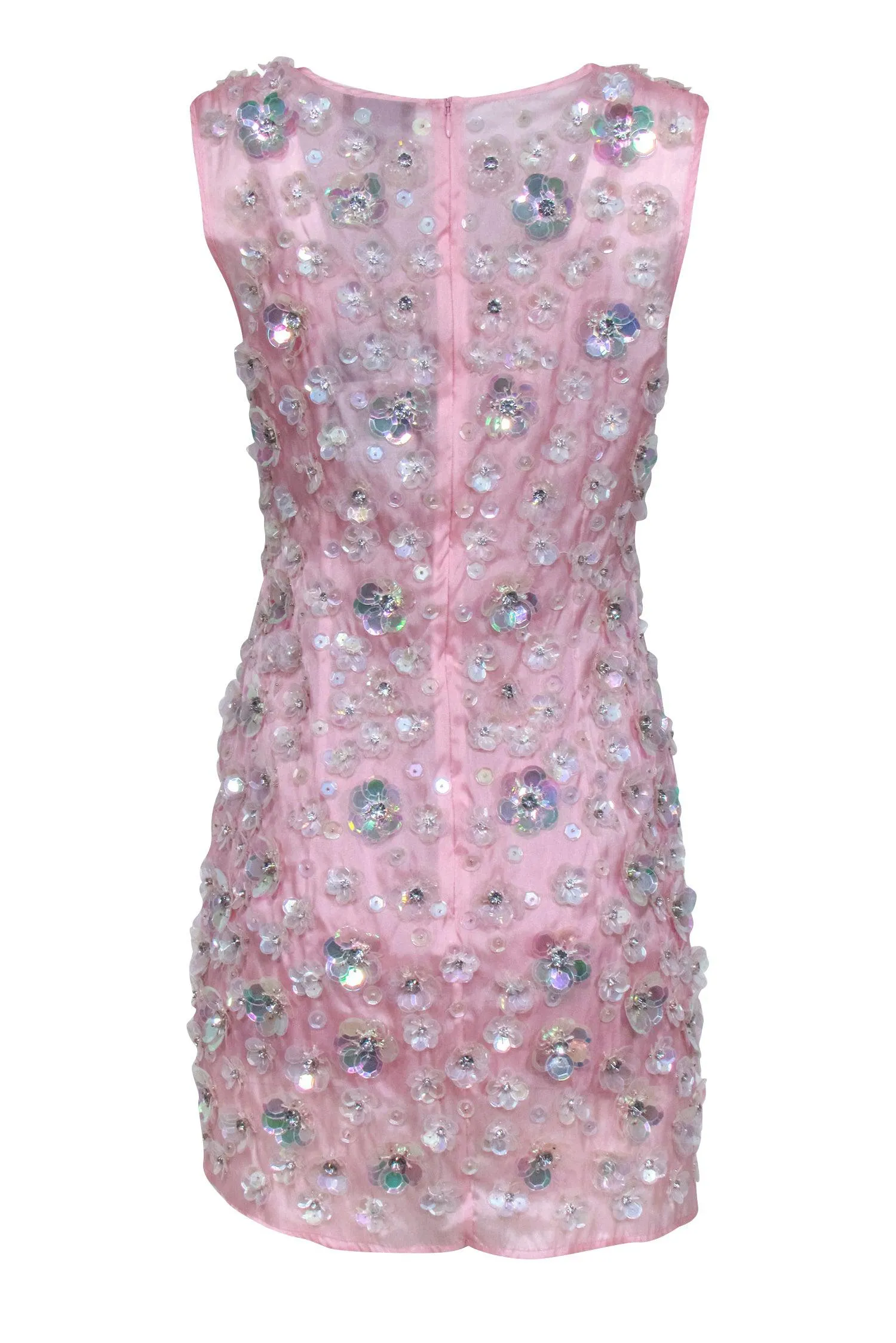 Cynthia Rowley - Pastel Pink w/ Transparent 3D Floral Design Dress Sz 4
