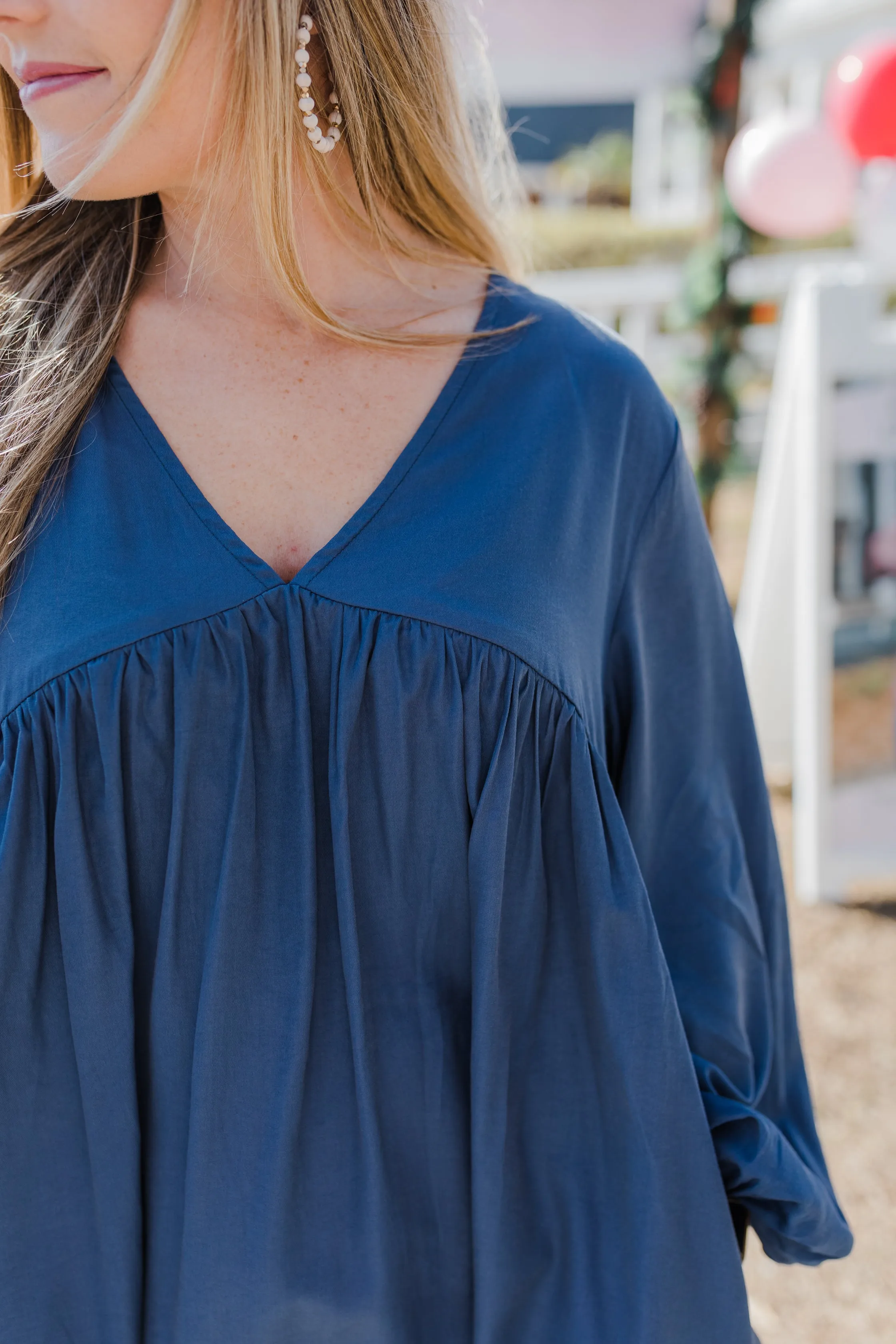 Dayna V-Neck Babydoll Dress