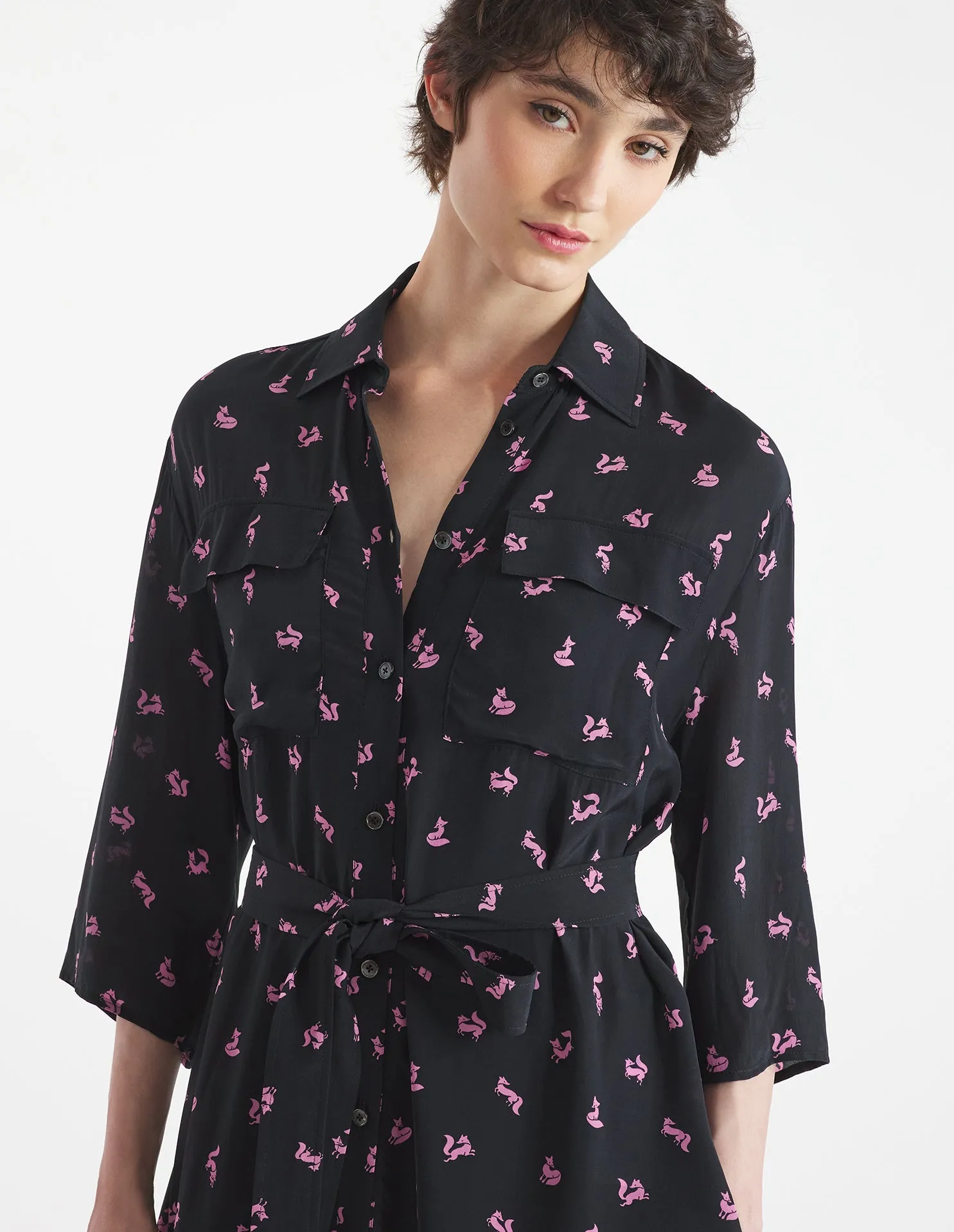 DOUBLE POCKET DRESS BLACK