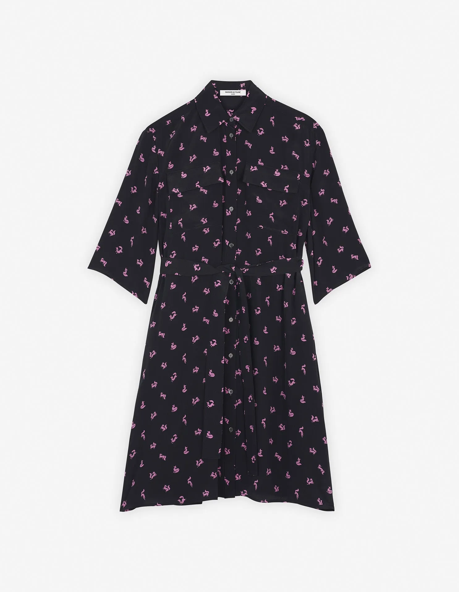 DOUBLE POCKET DRESS BLACK