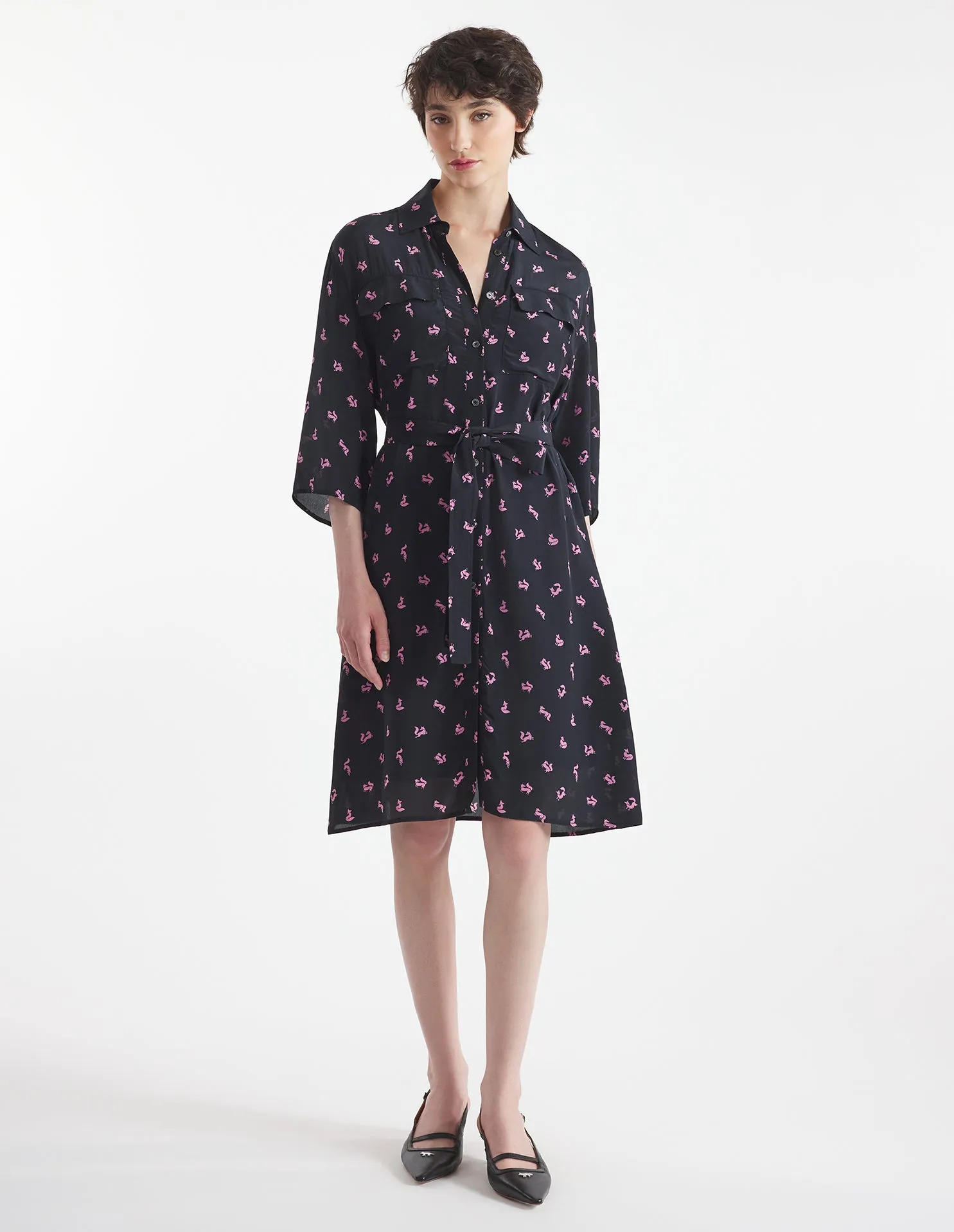 DOUBLE POCKET DRESS BLACK