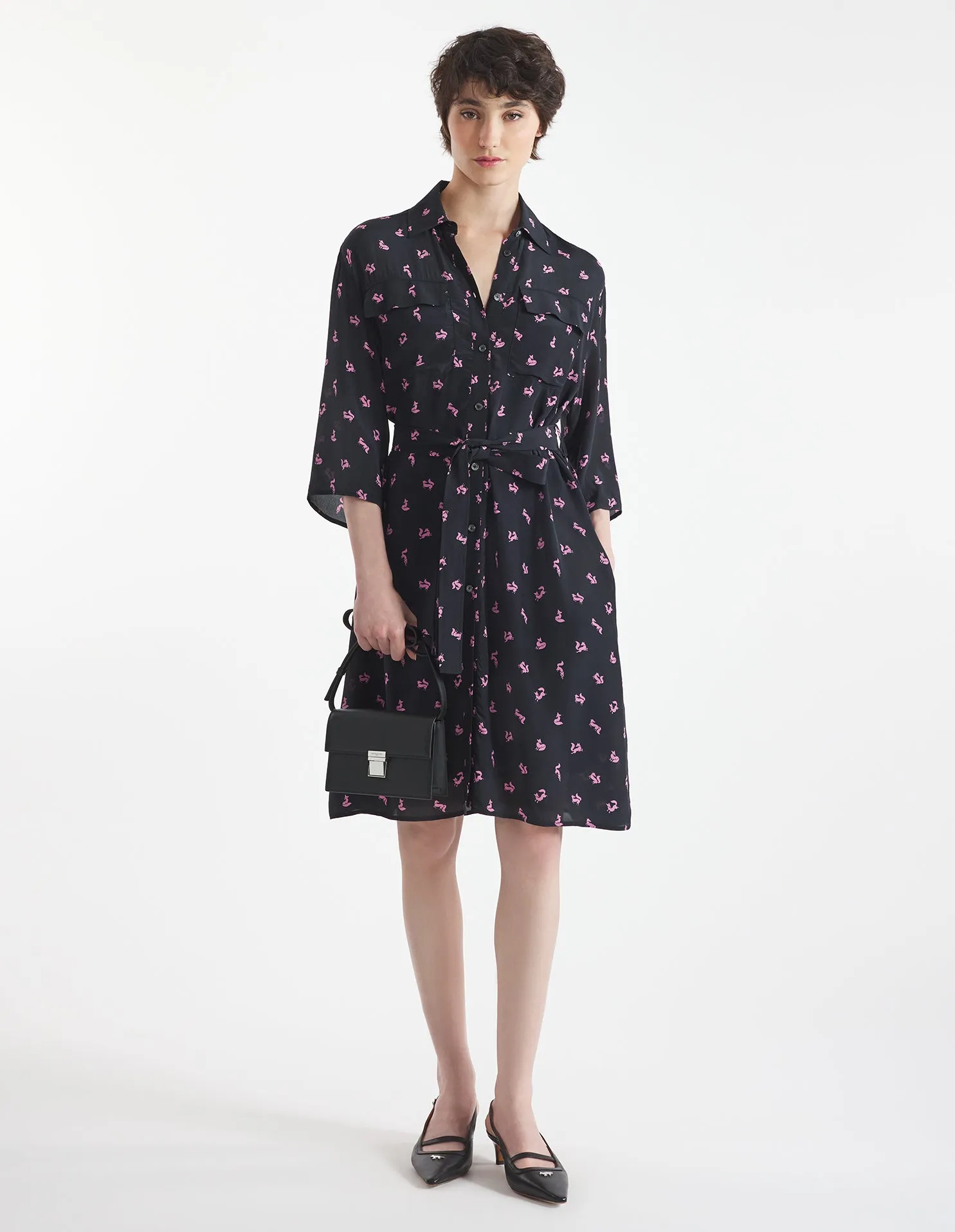 DOUBLE POCKET DRESS BLACK