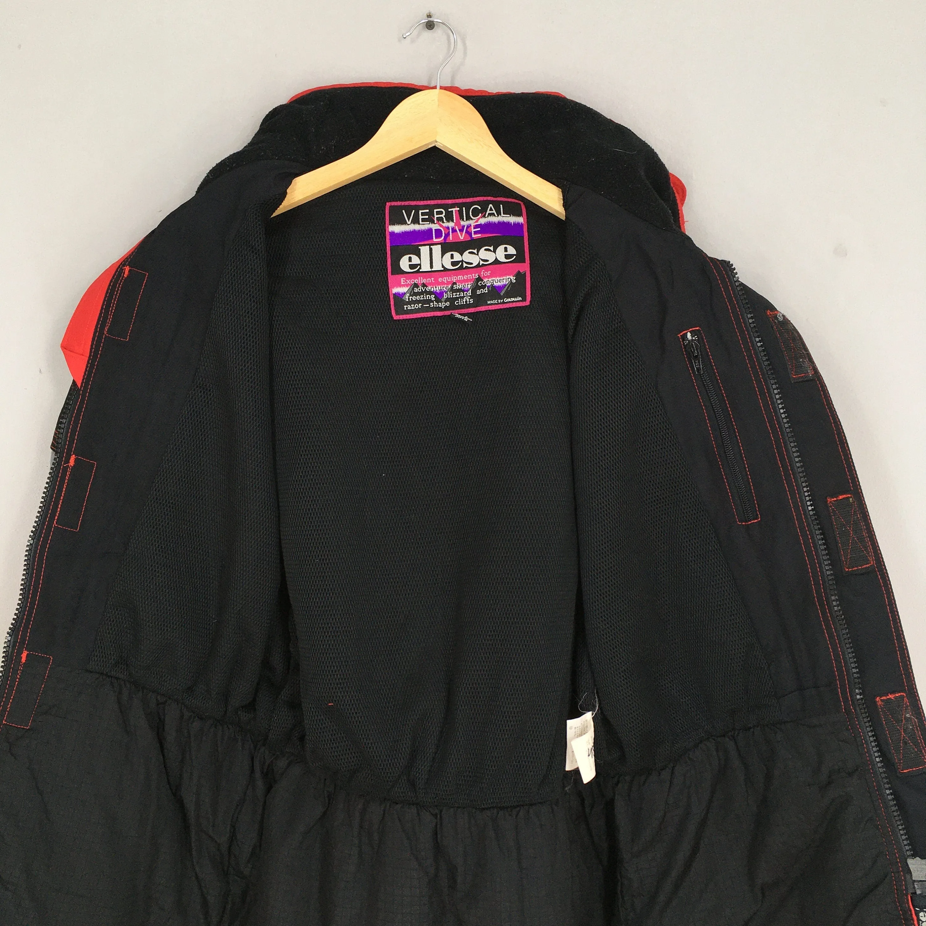 Ellesse Ski Wear Red Hoodie Jacket Medium
