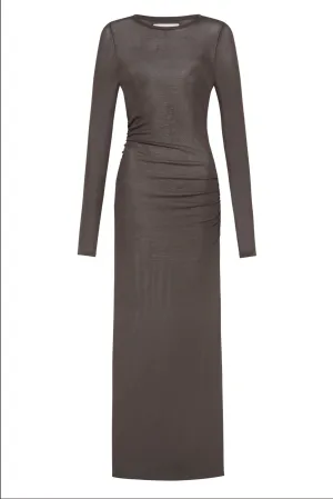 EVELYN KNIT MAXI DRESS - ESPRESSO