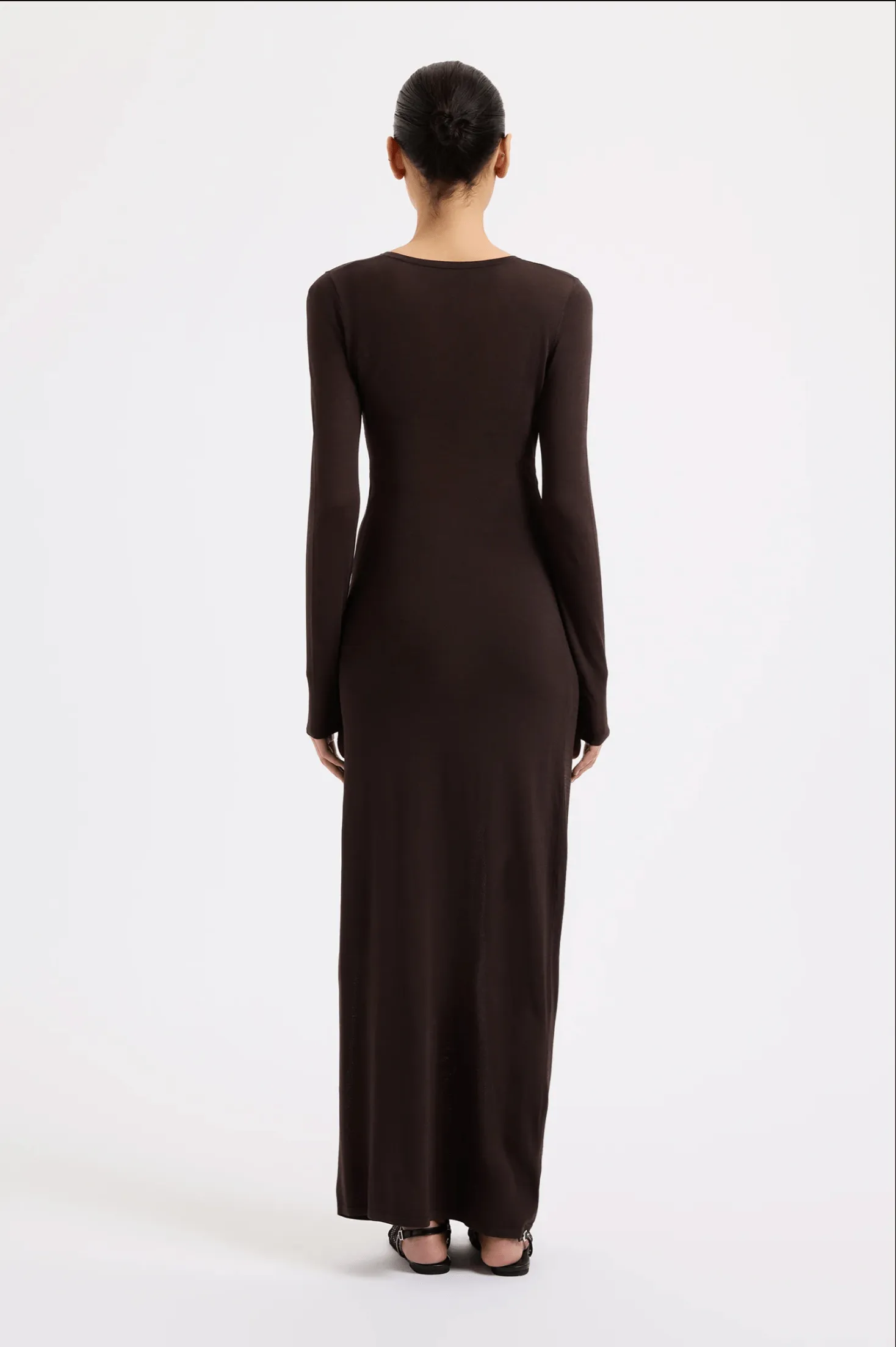EVELYN KNIT MAXI DRESS - ESPRESSO