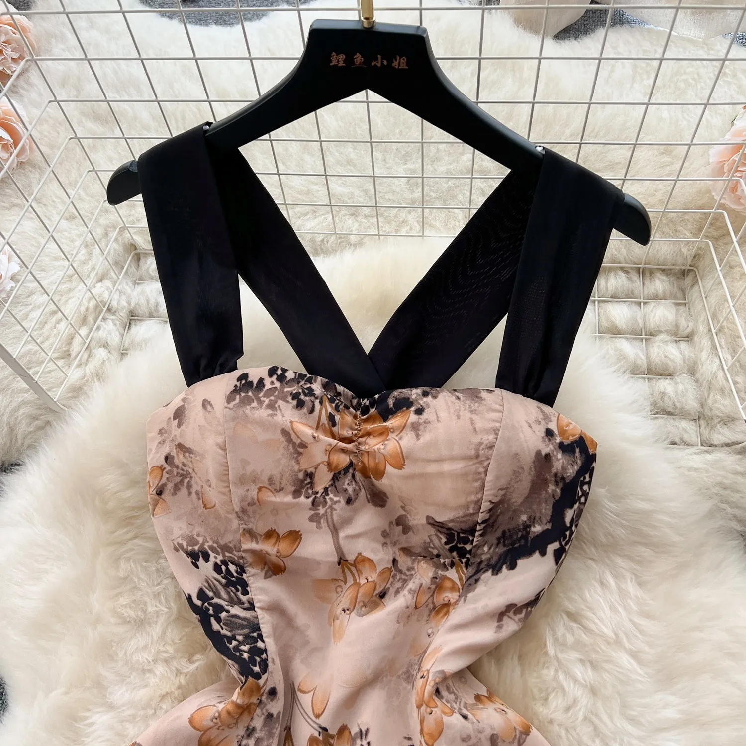 Fairy Hollowed Floral Camisole Dress