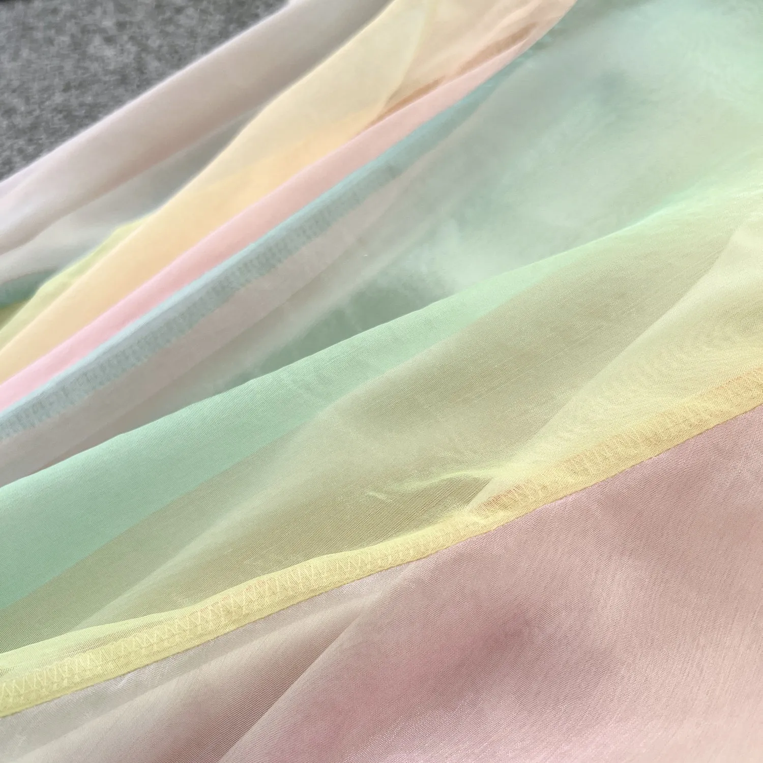 Fairy Rainbow Color Mesh Slip Dress