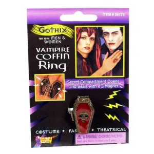 Fancy Dress Vampire Coffin Ring Halloween Costume Jewellery