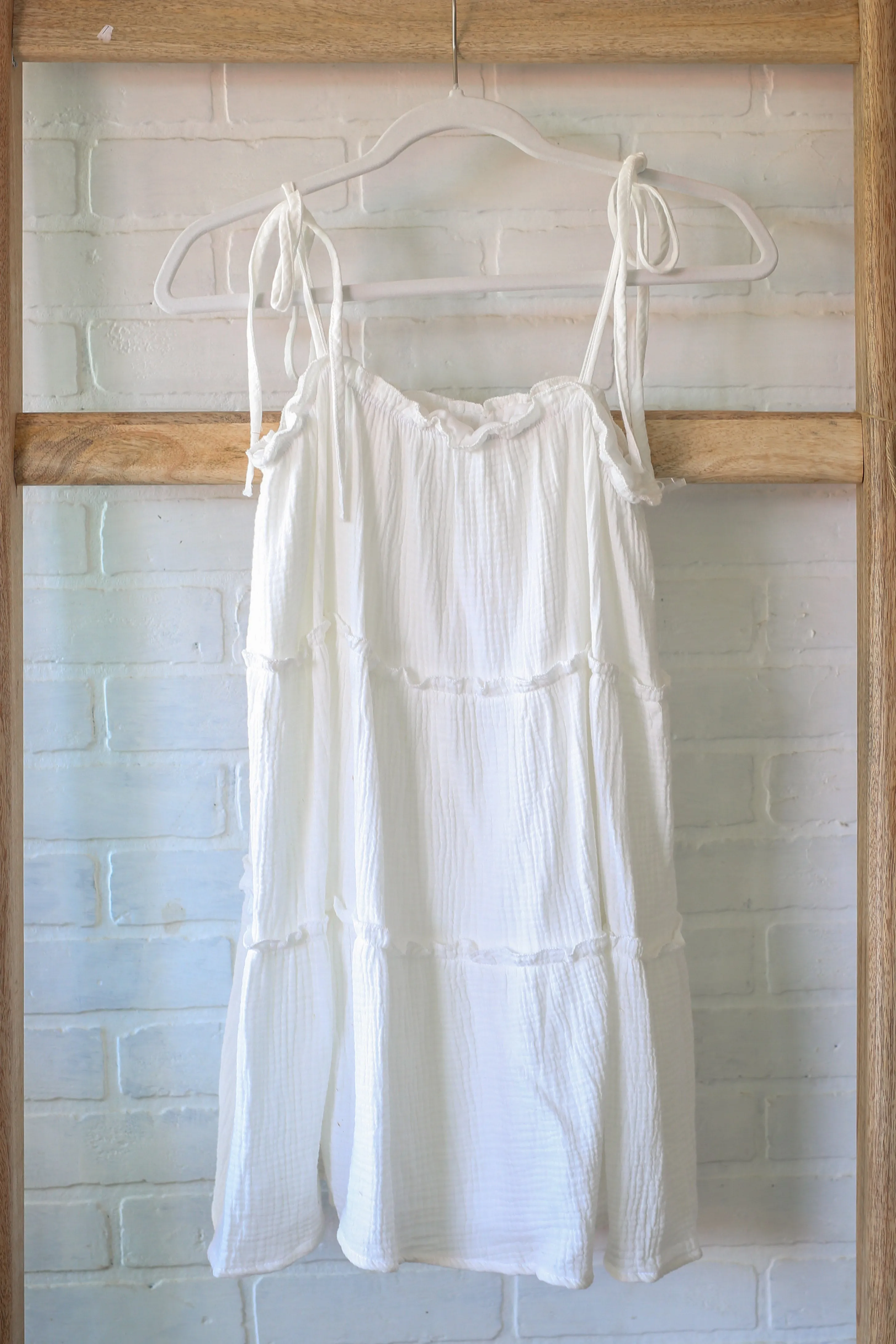 FINAL SALE Lola White Babydoll Tunic Dress