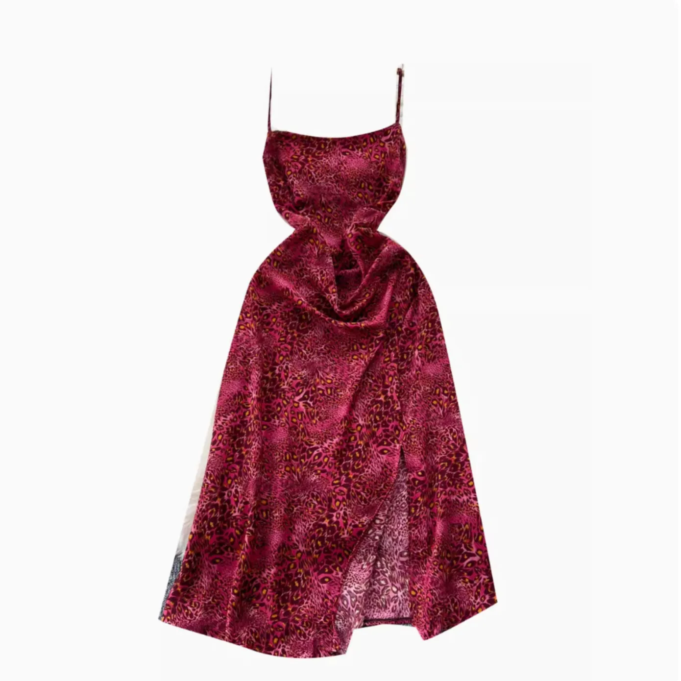 Floral Printed Split Chiffon Dress